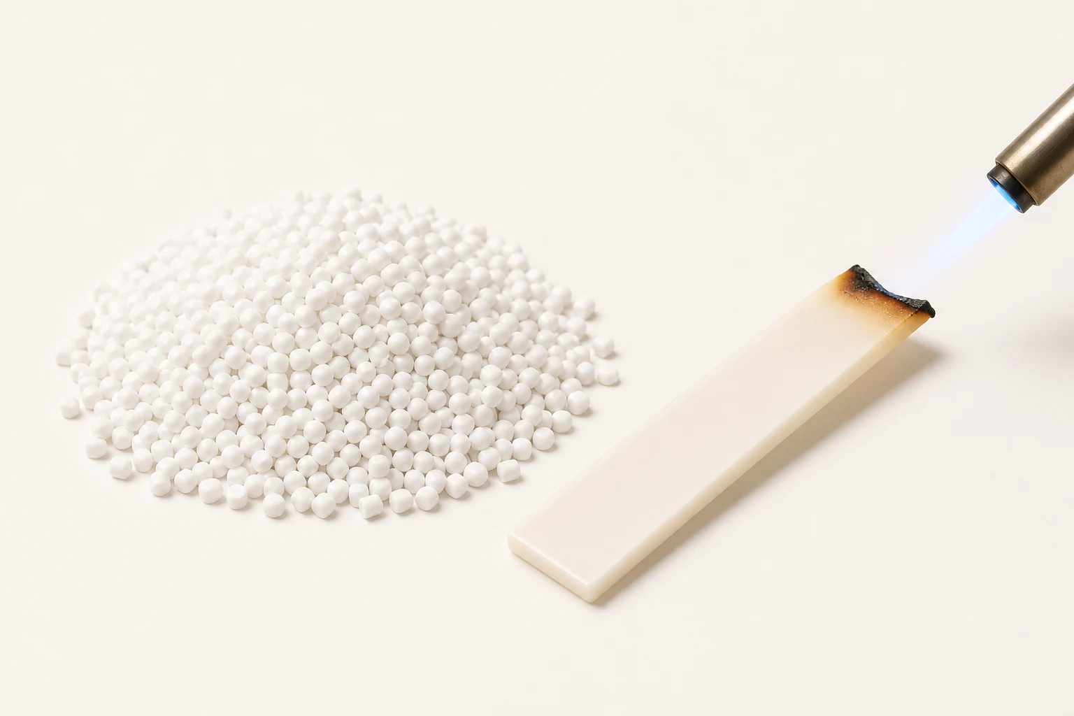 Plastic Flame Retardant for PP, PE, ABS plastic applications, Flame retardant modification additive product sample